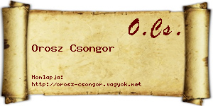 Orosz Csongor névjegykártya