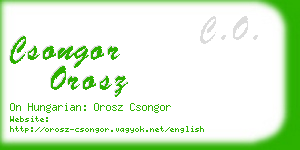 csongor orosz business card